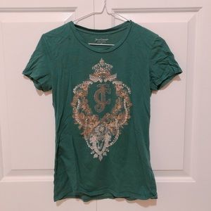 Delicate Juicy Couture T-shirt in dark turquoise